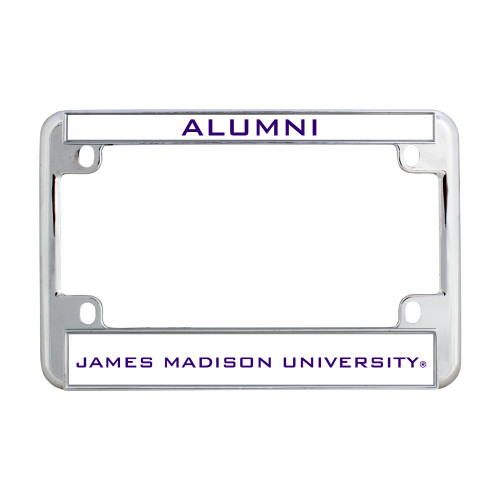 James Madison Metal Motorcycle License Plate Frame in Chrome