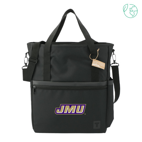 James Madison Tranzip Black Recycled Computer Tote