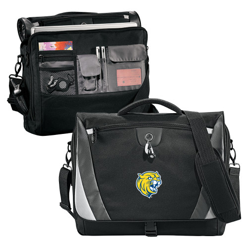  Black/Grey Slope Computer Messenger Bag - Cat Head