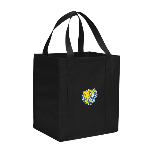  Non Woven Black Grocery Tote - Cat Head