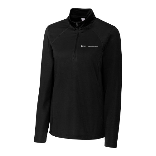  C&B Womens Black Clique Ice Pique Half Zip - JWU College of Hospitality & Business