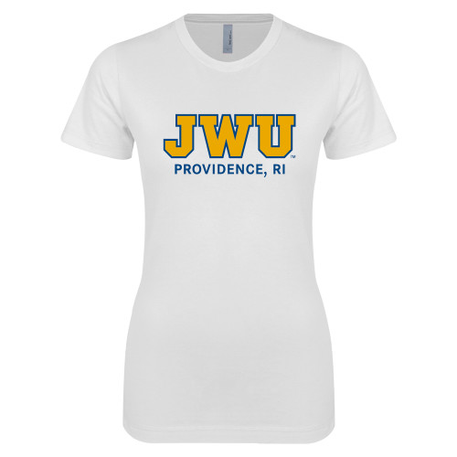  Next Level Womens White Boyfriend Tee - Providence