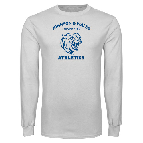 White Long Sleeve T Shirt - Johnson Wales Athletics