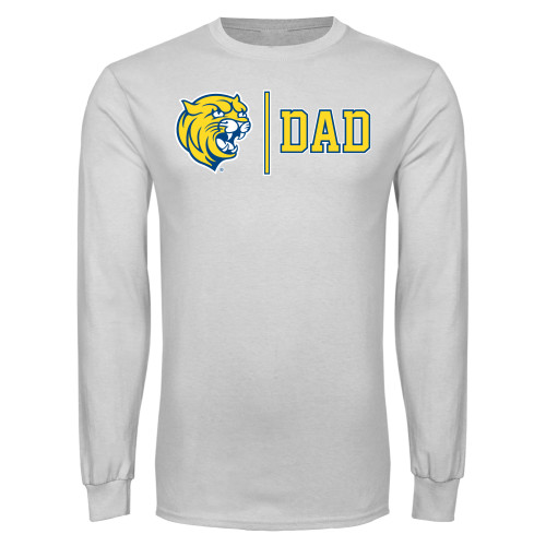  White Long Sleeve T Shirt - Wildcat Dad