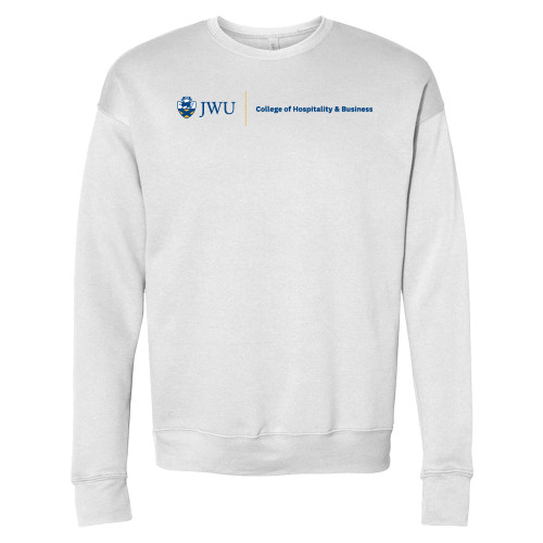  Bella + Canvas White Fleece Crew - JWU College of Hospitality & Business
