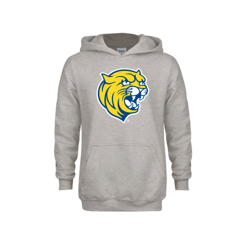  Youth Grey Fleece Hood - Cat Head