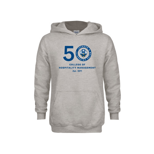  Youth Grey Fleece Hood - 50 College of Hospitality Management