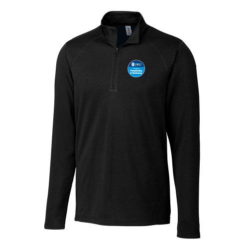  C&B Black Clique Ice Pique Half Zip - JWU College of Hospitality & Business Badge