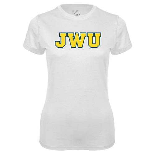  Womens White Performance Tee - JWU
