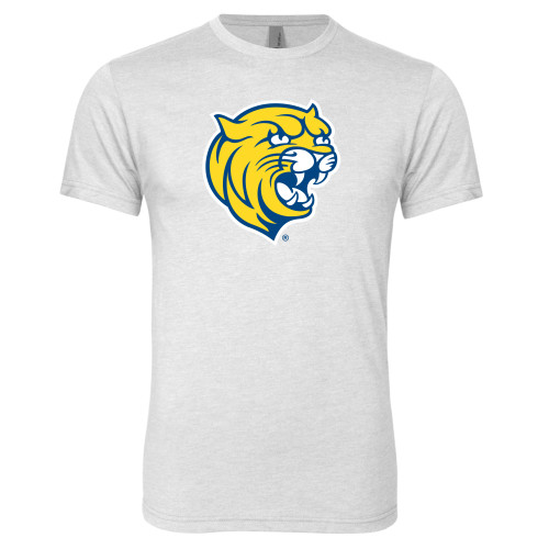  Next Level Heather White Triblend Tee - Cat Head