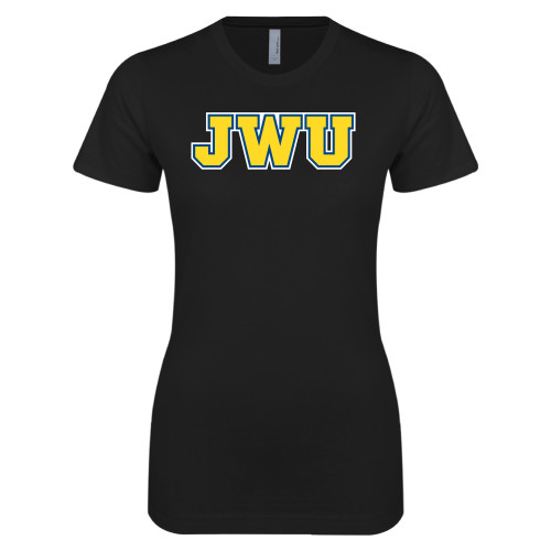  Next Level Womens Black Boyfriend Tee - JWU
