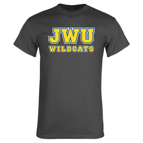  Charcoal T Shirt - JWU Wildcats Arch
