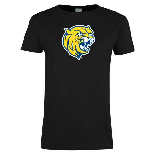  Womens Black Short Sleeve Tee - Cat Head