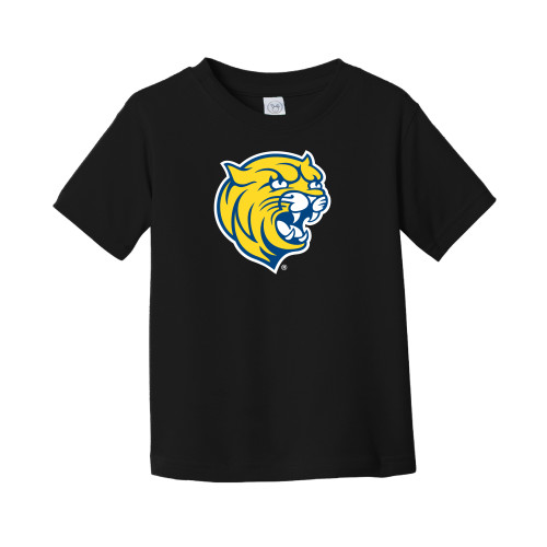  Toddler Black T Shirt - Cat Head