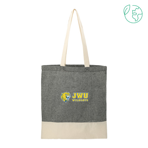 Johnson & Wales Split Recycled Black Cotton Twill Convention Tote