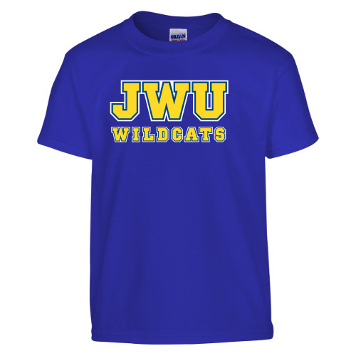 Youth Royal T Shirt - JWU Wildcats Arch