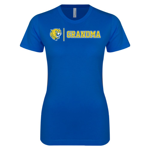  Next Level Womens Royal Boyfriend Tee - Wildcat Grandma