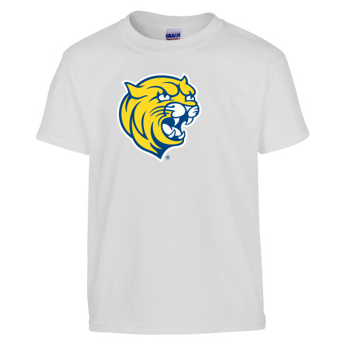  Youth White T Shirt - Cat Head
