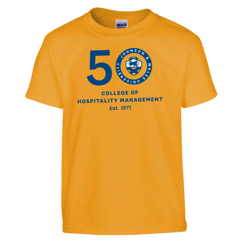  Youth Gold T Shirt - 50 College of Hospitality Management