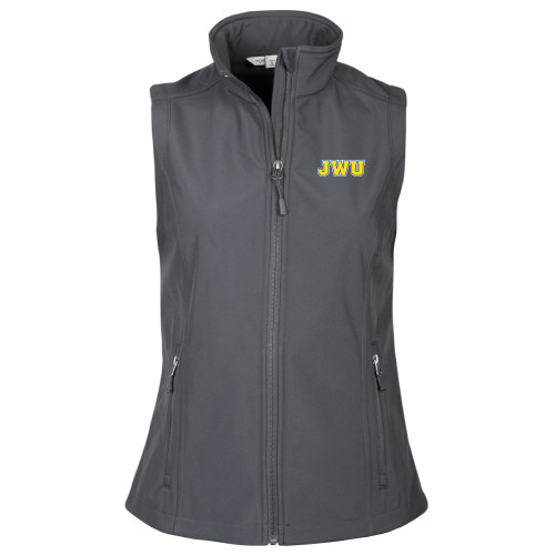  Womens Charcoal Core Softshell Vest - JWU