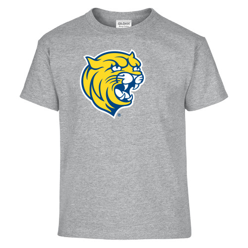  Youth Grey T Shirt - Cat Head
