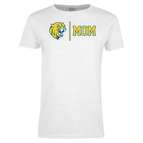  Womens White Short Sleeve Tee - Wildcat Mom