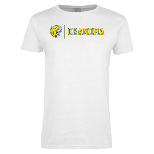  Womens White Short Sleeve Tee - Wildcat Grandma