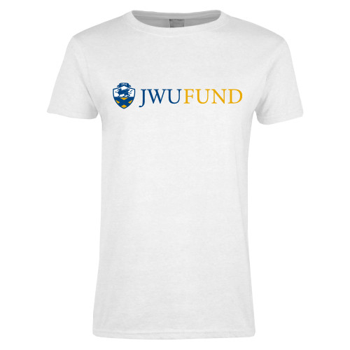  Womens White Short Sleeve Tee - JWU Fund