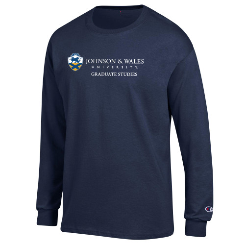  Champion Navy Long Sleeve T Shirt - Graduate Studies