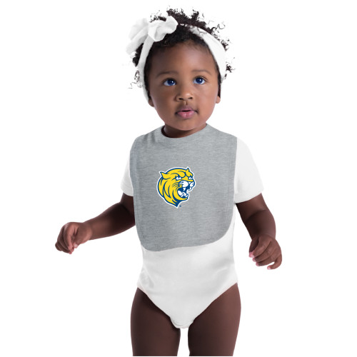  Grey Baby Bib - Cat Head