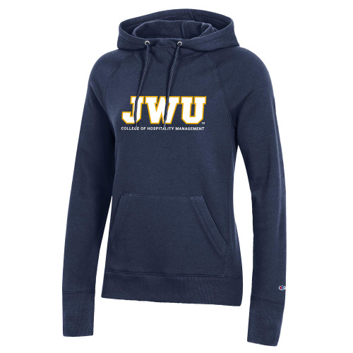  Champion Womens Navy Pull Over Hood - College of Hospitality Management