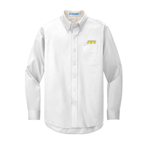  White Twill Button Down Long Sleeve - JWU