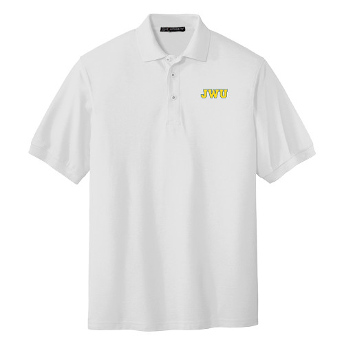  White Silk Touch Polo - JWU