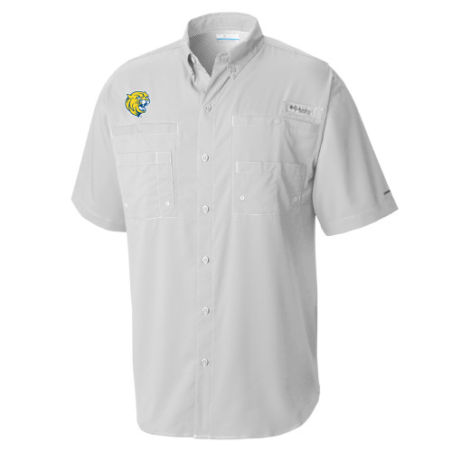  Columbia Cool Grey Tamiami Performance Short Sleeve Shirt - Cat Head