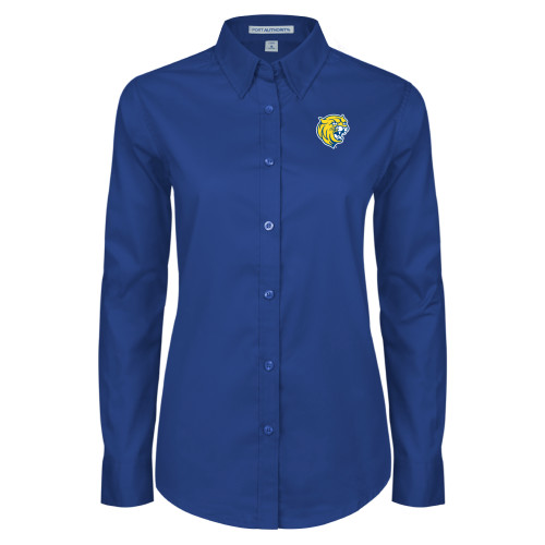  Womens Royal Twill Button Down Long Sleeve  - Cat Head