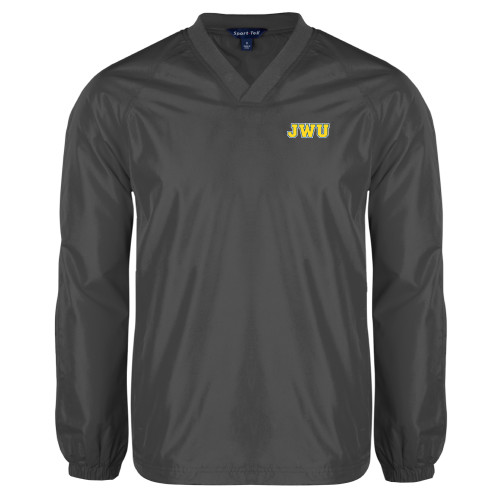  Charcoal V Neck Raglan Windshirt - JWU