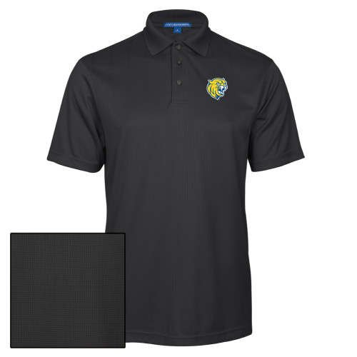  Charcoal Performance Fine Jacquard Polo - Cat Head