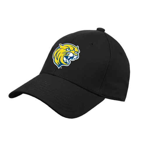  Black Structured Adjustable Pro Style Hat - Cat Head