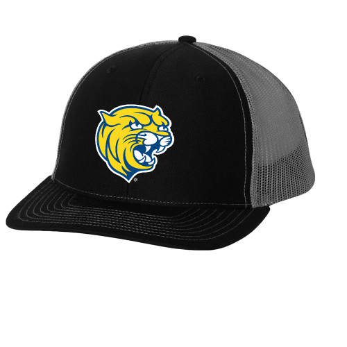  Richardson Black/Charcoal Trucker Hat - Cat Head