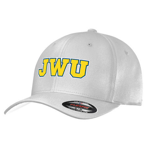 White Flexfit Structured Low Profile Hat - JWU