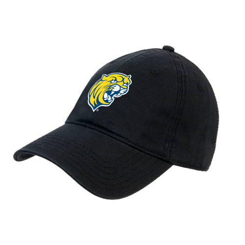  Black Unstructured Adjustable Low Profile Hat - Cat Head