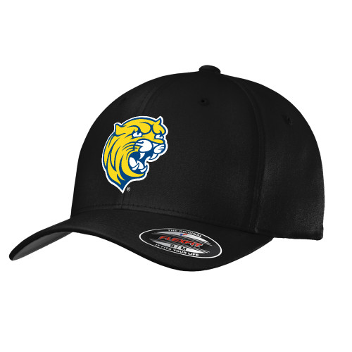  Black Flexfit Structured Low Profile Hat - Cat Head