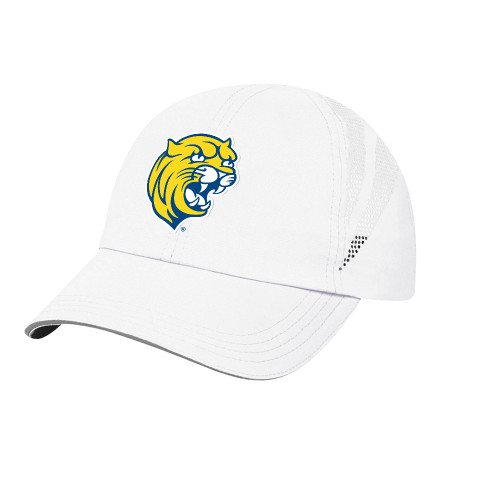  Womens White Performance Cap - Cat Head