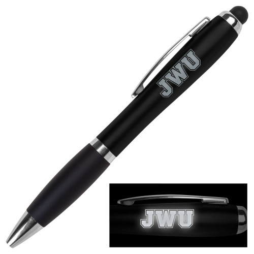  LIGHT UP LOGO Black Stylus Pen - JWU Engraved
