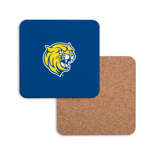 Hardboard Coaster w/Cork Backing - Cat Head