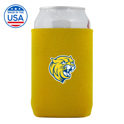  Neoprene Gold Can Holder - Cat Head