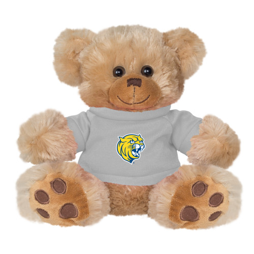  Plush Big Paw 8 1/2 inch Brown Bear w/Grey Shirt - Cat Head