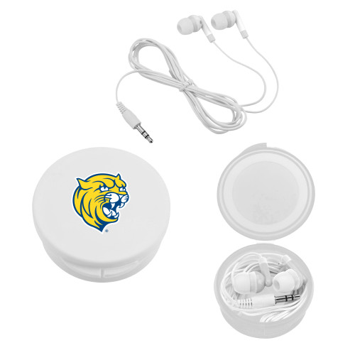  Ear Buds in White Case - Cat Head