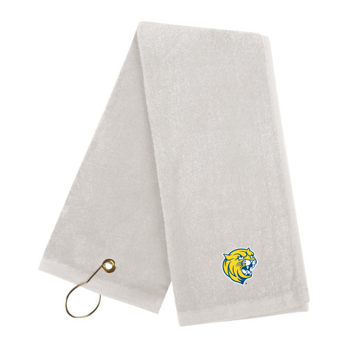 White Golf Towel - Cat Head