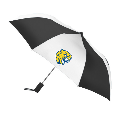  42 Inch Slim Stick Black/White Umbrella - Cat Head